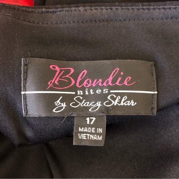 Blondie Nites Rose Print Halter Evening Gown - Picture 8 of 9